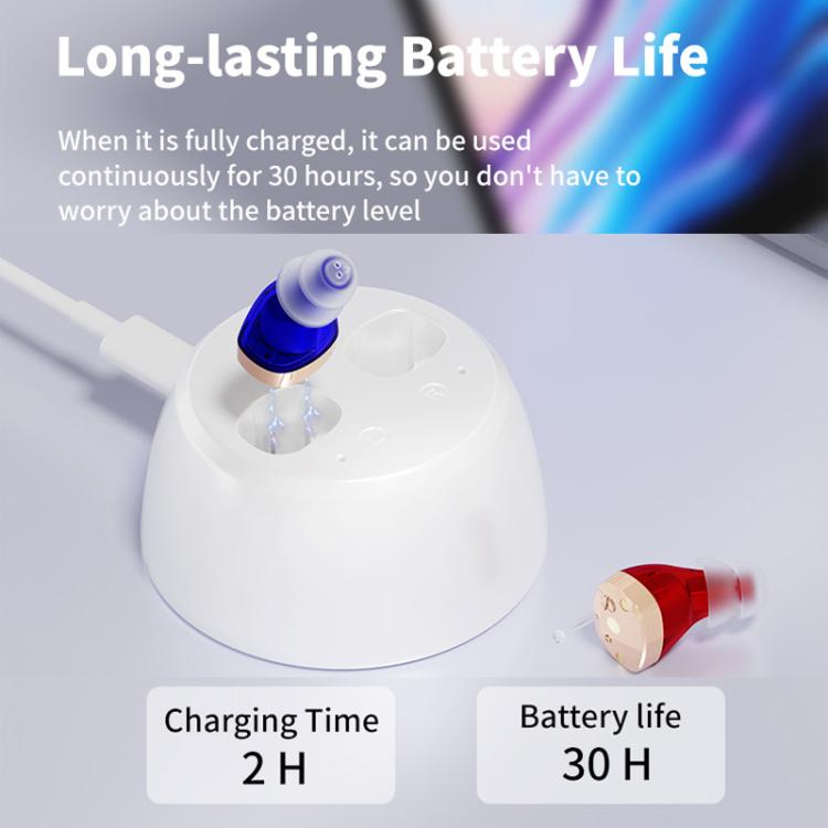 Portable Mini CIC Hearing Aid Invisible Rechargeable Sound Amplifier Collector(Skin Color Pairing) - Hearing Aids by buy2fix | Online Shopping UK | buy2fix