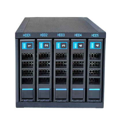 5-Bay Hot Swap Hard Drive Cage 3.5"/2.5" HDD/SSD Compatible For 3x5.25" Optical Drive Position - HDD Enclosure by buy2fix | Online Shopping UK | buy2fix