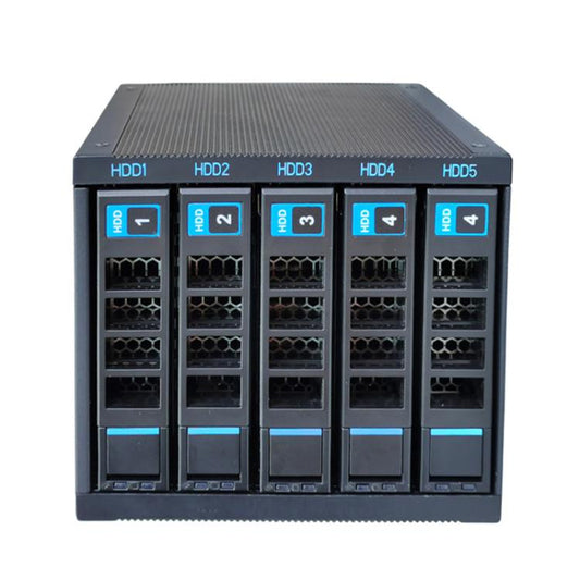 5-Bay Hot Swap Hard Drive Cage 3.5"/2.5" HDD/SSD Compatible For 3x5.25" Optical Drive Position - HDD Enclosure by buy2fix | Online Shopping UK | buy2fix