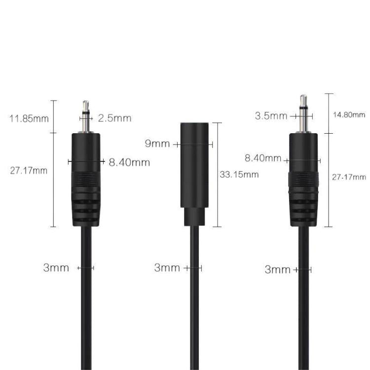 3.5mm Female Mono Cable 2Pin AUX Single Head Cable Speaker Audio Power Cord Audio Cord, Length: 25cm - Aux Cable by buy2fix | Online Shopping UK | buy2fix