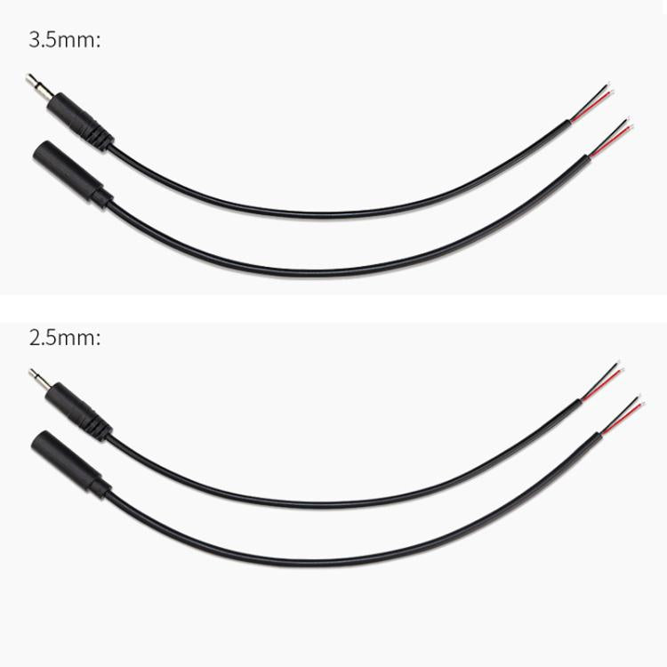 3.5mm Female Mono Cable 2Pin AUX Single Head Cable Speaker Audio Power Cord Audio Cord, Length: 25cm - Aux Cable by buy2fix | Online Shopping UK | buy2fix