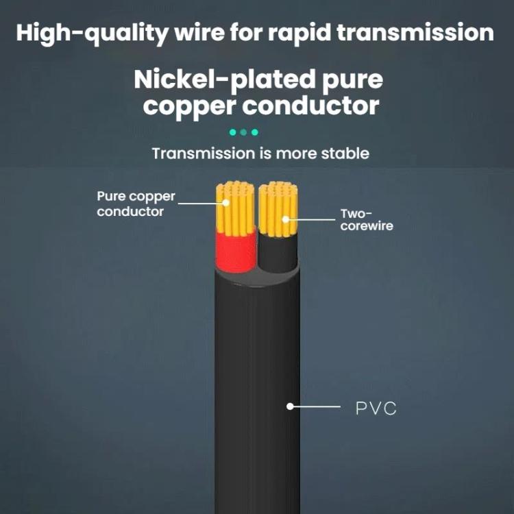 2.5mm Female Mono Cable 2Pin AUX Single Head Cable Speaker Audio Power Cord Audio Cord, Length: 25cm - Aux Cable by buy2fix | Online Shopping UK | buy2fix