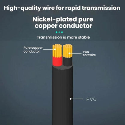 3.5mm Male Mono Cable 2Pin AUX Single Head Cable Speaker Audio Power Cord Audio Cord, Length: 25cm - Aux Cable by buy2fix | Online Shopping UK | buy2fix