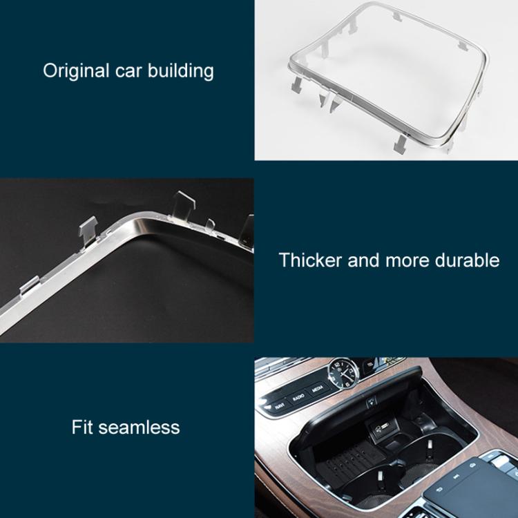 For Mercedes-Benz E-Class W213 Car Cup Holder Ashtray Cover Decorative Strips 2136830500(Silver) - Car Drink Holders by buy2fix | Online Shopping UK | buy2fix