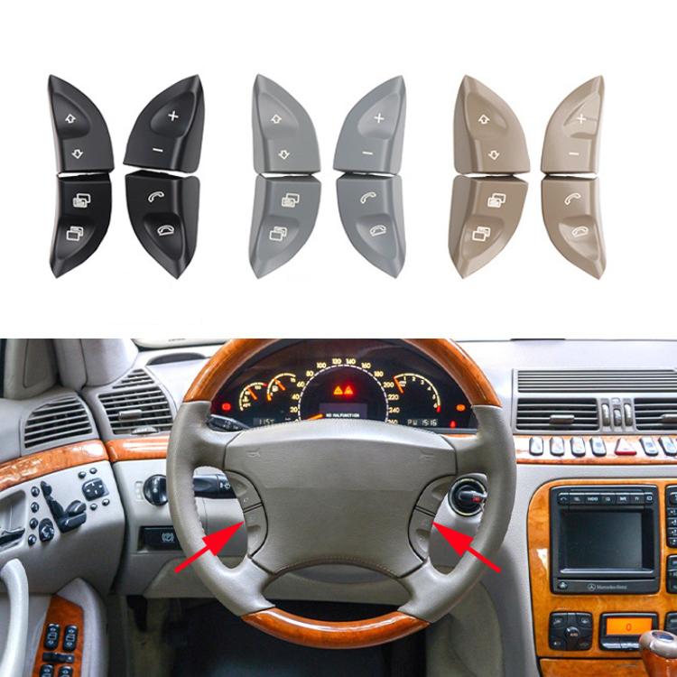 For Mercedes-Benz S-Class / CL-Class Car Steering Wheel Multi-Function Button Buttons 2208210679(Stone) - Steering Wheel Accessories by buy2fix | Online Shopping UK | buy2fix