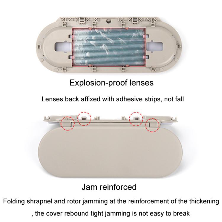 For 2015-2022 BMW Mini F55 / F56 / F60 Car Front Sun Visor Makeup Mirror 51167366950 51167342194(Gray) - Interior Mirrors by buy2fix | Online Shopping UK | buy2fix