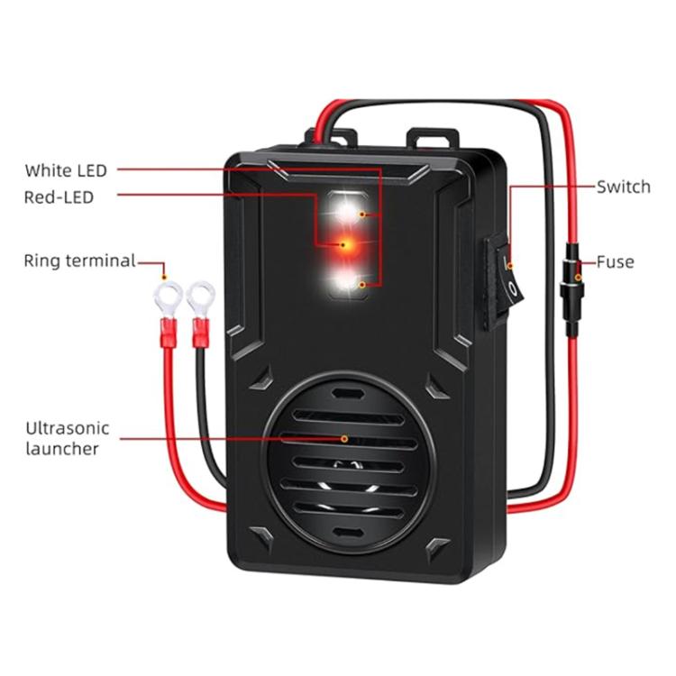 Ultrasonic Car Mouse Repeller Vehicle Rat Repeller(Black) - Others by buy2fix | Online Shopping UK | buy2fix