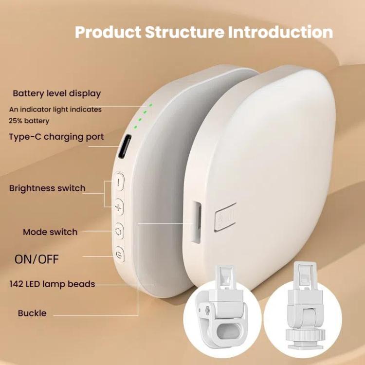 Smartphone Fill Light Selfie Live Streaming Computer Laptop Photography Light LED Video Conference Fill Lamp(White) - Selfie Light by buy2fix | Online Shopping UK | buy2fix