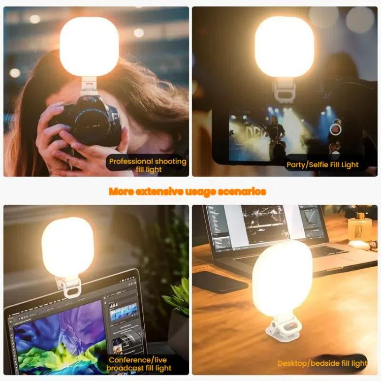 Smartphone Fill Light Selfie Live Streaming Computer Laptop Photography Light LED Video Conference Fill Lamp(White) - Selfie Light by buy2fix | Online Shopping UK | buy2fix