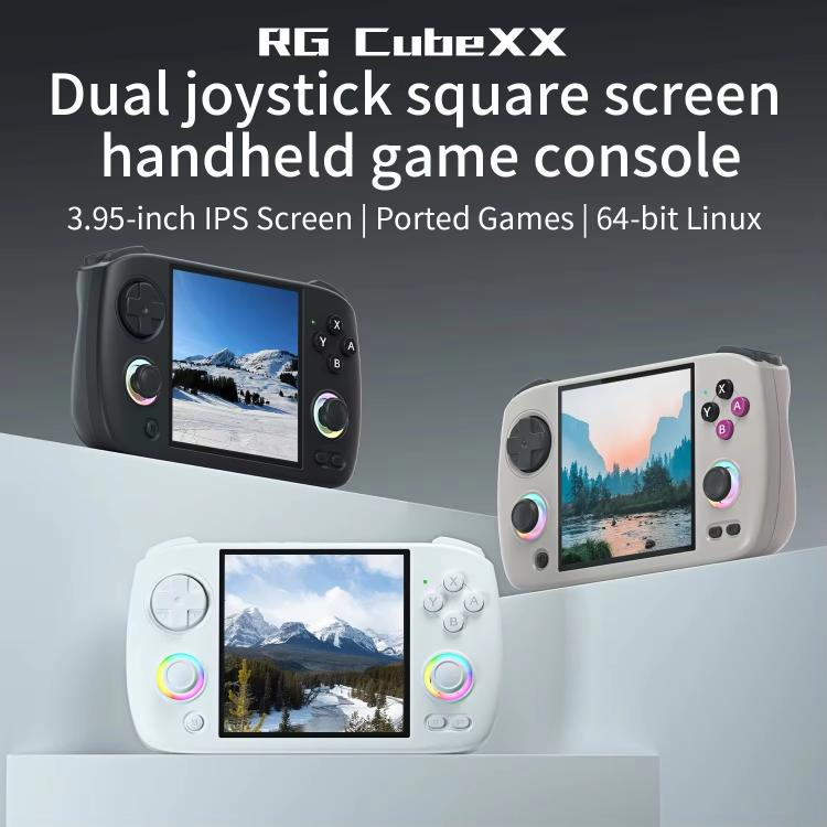 ANBERNIC RG CubeXX 3.95-Inch IPS Screen Handheld Game Console Supports WiFi Bluetooth, Linux 64-Bit  32G+64G(White) - Pocket Console by ANBERNIC | Online Shopping UK | buy2fix