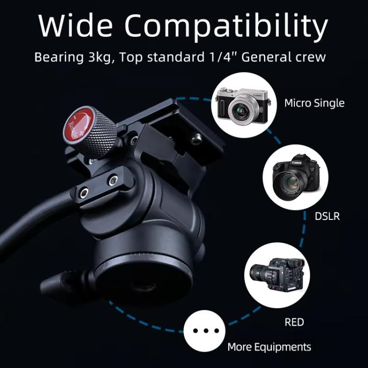 XILETU  LS-2A  Mini Hydraulic Damping Ball Head Tripod Head 360 Degree Panoramic Shooting - Tripod Heads by XILETU | Online Shopping UK | buy2fix