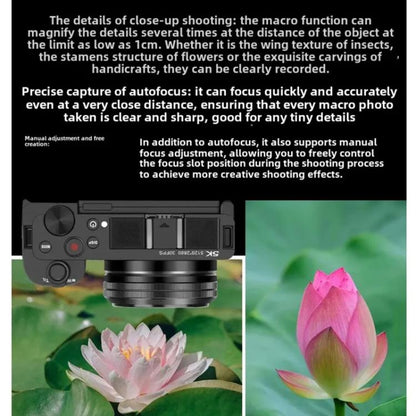 Ordro G930 8.0MP 5K CCD Digital Camera 5X Optical Zoom & Wide-Angle 3.2" Touch Screen Vlogging Camera(Black) - Video Cameras by Ordro | Online Shopping UK | buy2fix