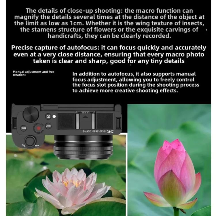 Ordro G930 8.0MP 5K CCD Digital Camera 5X Optical Zoom & Wide-Angle 3.2" Touch Screen Vlogging Camera(White) - Video Cameras by Ordro | Online Shopping UK | buy2fix