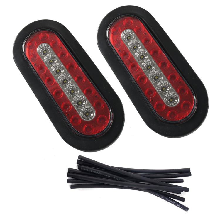 6 Inch Trailer Taillight 12V Multi-function RV Width Light, Specifications: 2pcs+Heat Shrink Tube - Warning Lights by buy2fix | Online Shopping UK | buy2fix