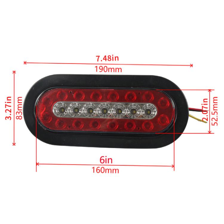 6 Inch Trailer Taillight 12V Multi-function RV Width Light, Specifications: 1pc - Warning Lights by buy2fix | Online Shopping UK | buy2fix