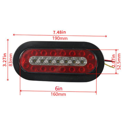 6 Inch Trailer Taillight 12V Multi-function RV Width Light, Specifications: 1pc - Warning Lights by buy2fix | Online Shopping UK | buy2fix