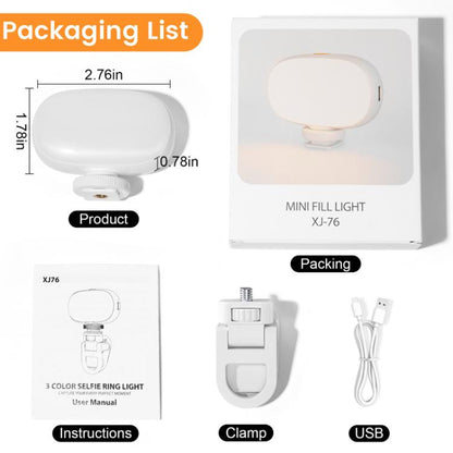 Camera Mini Fill Light LED Cell Phone Soft Light Video Conference Photography Lamp Handheld Selfie Lamp(White) - Selfie Light by buy2fix | Online Shopping UK | buy2fix