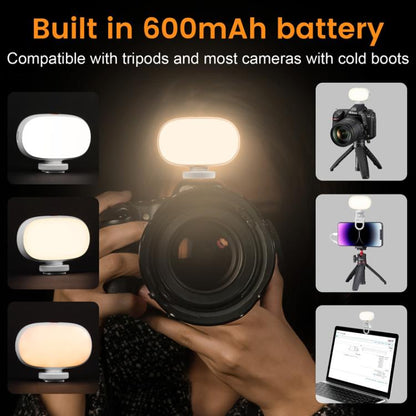 Camera Mini Fill Light LED Cell Phone Soft Light Video Conference Photography Lamp Handheld Selfie Lamp(White) - Selfie Light by buy2fix | Online Shopping UK | buy2fix