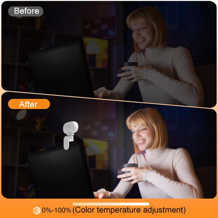 Camera Mini Fill Light LED Cell Phone Soft Light Video Conference Photography Lamp Handheld Selfie Lamp(White) - Selfie Light by buy2fix | Online Shopping UK | buy2fix