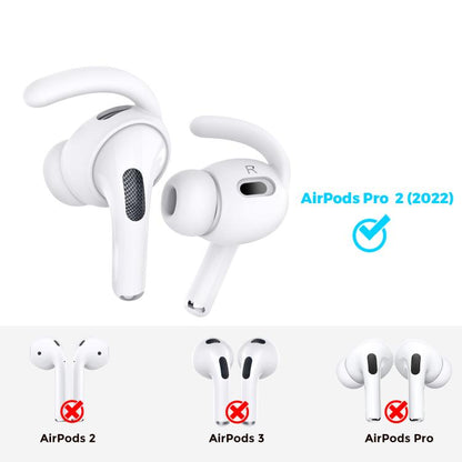 For AirPods Pro 2 AhaStyle PT189 1pair Ear Caps Silicone Anti-Lost and Non-Slip Ear Hooks(White Small) - Anti-dust & Ear Caps by AhaStyle | Online Shopping UK | buy2fix