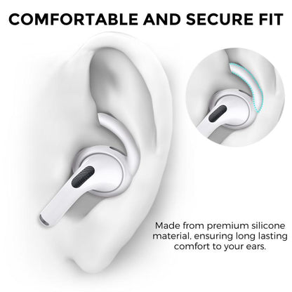 For AirPods Pro 2 AhaStyle PT189 1pair Ear Caps Silicone Anti-Lost and Non-Slip Ear Hooks(White Large) - Anti-dust & Ear Caps by AhaStyle | Online Shopping UK | buy2fix