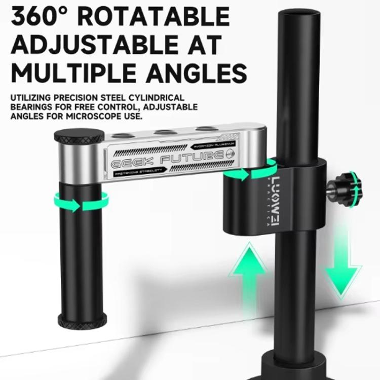 LUOWEI GK01 Short Arm 32mm Microscope Swing Arm Metal Universal Lifting and Stacking 360 Degree Single Arm Fixed Repair and Inspection Stand - Microscope Magnifier Series by LUOWEI | Online Shopping UK | buy2fix