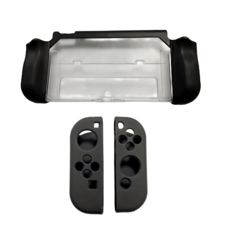 For Nintendo Switch OLED / Joy-Con 2 In 1 Protective Case TPU Cover Support(Black) - Cases by buy2fix | Online Shopping UK | buy2fix