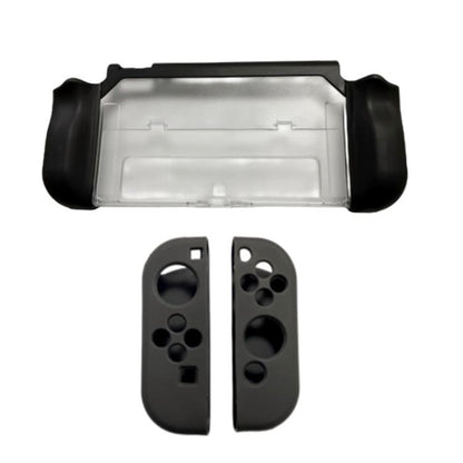 For Nintendo Switch OLED / Joy-Con 2 In 1 Protective Case TPU Cover Support(Black) - Cases by buy2fix | Online Shopping UK | buy2fix