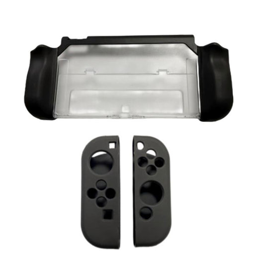 For Nintendo Switch OLED / Joy-Con 2 In 1 Protective Case TPU Cover Support(Black) - Cases by buy2fix | Online Shopping UK | buy2fix