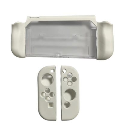 For Nintendo Switch OLED / Joy-Con 2 In 1 Protective Case TPU Cover Support(White) - Cases by buy2fix | Online Shopping UK | buy2fix