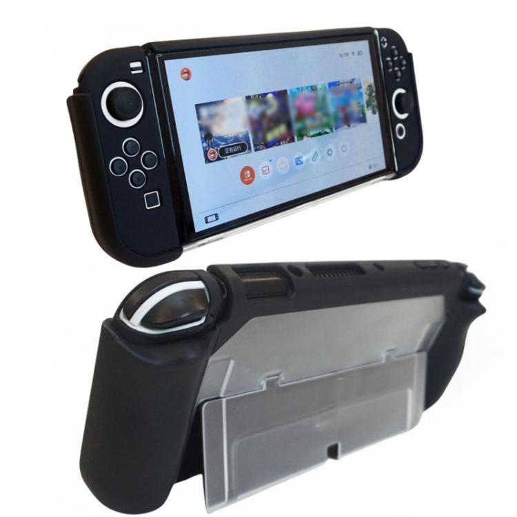 For Nintendo Switch OLED / Joy-Con 2 In 1 Protective Case TPU Cover Support(White) - Cases by buy2fix | Online Shopping UK | buy2fix