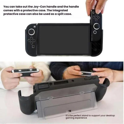 For Nintendo Switch OLED / Joy-Con 2 In 1 Protective Case TPU Cover Support(White) - Cases by buy2fix | Online Shopping UK | buy2fix