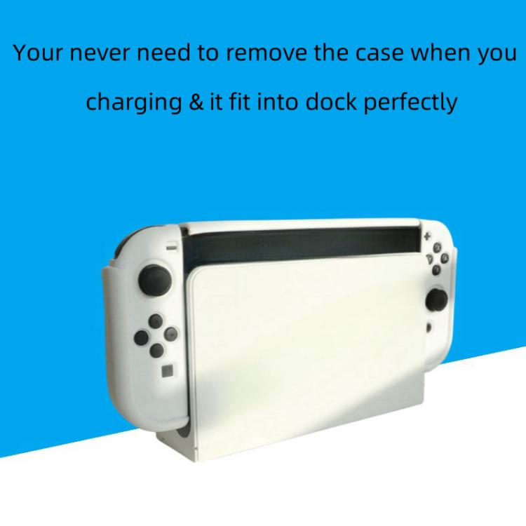 For Nintendo Switch OLED / Joy-Con 2 In 1 Protective Case TPU Cover Support(Translucent) - Cases by buy2fix | Online Shopping UK | buy2fix