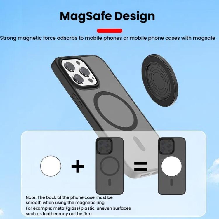 HEPAIL 101D-A Cell Phone Magnetic Selfie Mirror Magsaef Rear HD Photo Assist Convex Mirror(Black) - Others Accessories by HEPAIL | Online Shopping UK | buy2fix