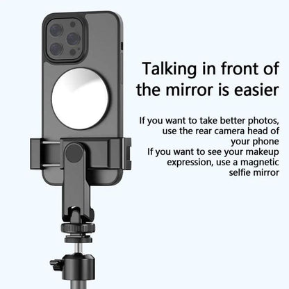 HEPAIL 101D-A Cell Phone Magnetic Selfie Mirror Magsaef Rear HD Photo Assist Convex Mirror(Black) - Others Accessories by HEPAIL | Online Shopping UK | buy2fix