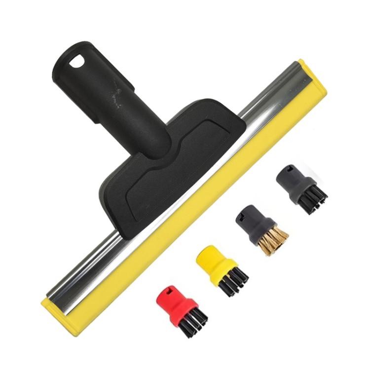 For Karcher SC2 / SC3 / SC4 / SC5 / CTK10 / CTK20 Steam Cleaner Glass Mirror Cleaning Nozzle Wiper Accessories 2.863-025.0, Style: 1 Scraper+2 Covers+4 Brushes - For Karcher Accessories by buy2fix | Online Shopping UK | buy2fix