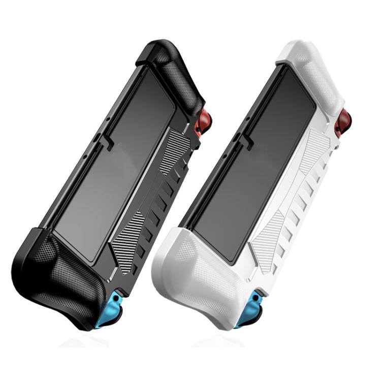 For Switch OLED Console TPU Protective Cover Integrated Shell With 2 Game Card Slots(Black) - Cases by buy2fix | Online Shopping UK | buy2fix