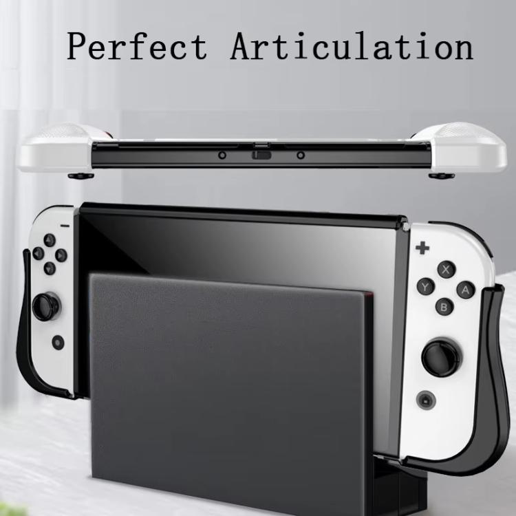 For Switch OLED Console TPU Protective Cover Integrated Shell With 2 Game Card Slots(Black) - Cases by buy2fix | Online Shopping UK | buy2fix