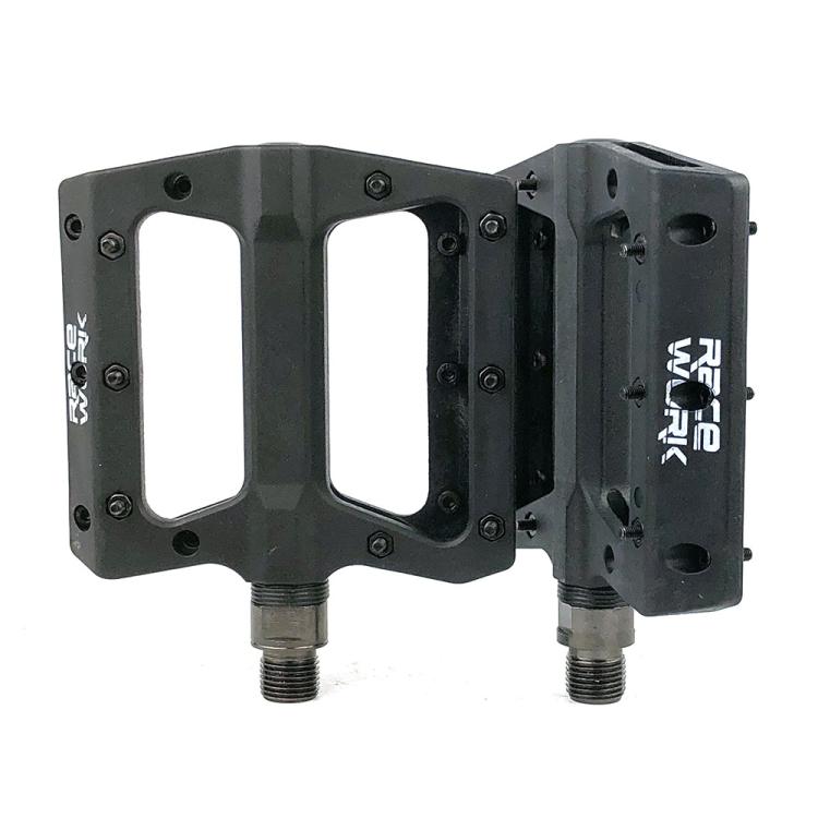 RACEWORK RK091 1pair Mountain Bike Nylon Fiber Pedals Cycling Anti-slip Pedals(Black) - Pedals by RACEWORK | Online Shopping UK | buy2fix