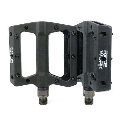 RACEWORK RK091 1pair Mountain Bike Nylon Fiber Pedals Cycling Anti-slip Pedals(Black) - Pedals by RACEWORK | Online Shopping UK | buy2fix