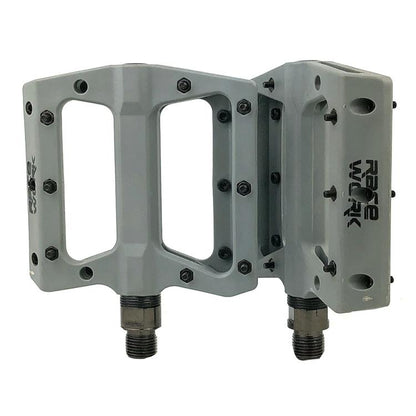 RACEWORK RK091 1pair Mountain Bike Nylon Fiber Pedals Cycling Anti-slip Pedals(Gray) - Pedals by RACEWORK | Online Shopping UK | buy2fix