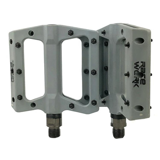 RACEWORK RK091 1pair Mountain Bike Nylon Fiber Pedals Cycling Anti-slip Pedals(Gray) - Pedals by RACEWORK | Online Shopping UK | buy2fix