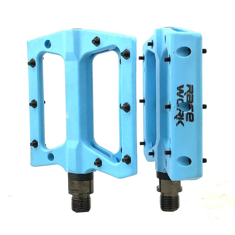 RACEWORK RK091 1pair Mountain Bike Nylon Fiber Pedals Cycling Anti-slip Pedals(Blue) - Pedals by RACEWORK | Online Shopping UK | buy2fix