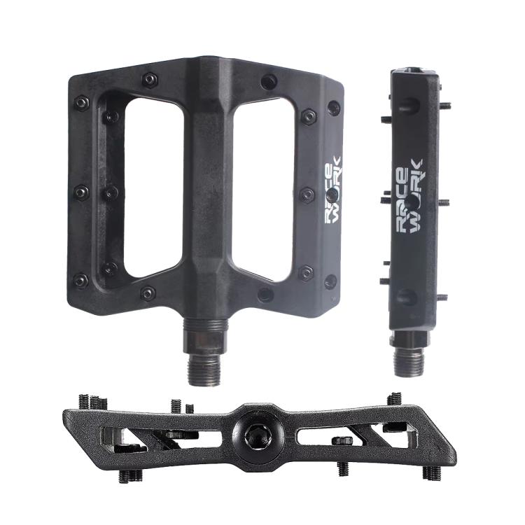 RACEWORK RK091 1pair Mountain Bike Nylon Fiber Pedals Cycling Anti-slip Pedals(Gray) - Pedals by RACEWORK | Online Shopping UK | buy2fix