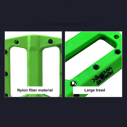 RACEWORK RK091 1pair Mountain Bike Nylon Fiber Pedals Cycling Anti-slip Pedals(Blue) - Pedals by RACEWORK | Online Shopping UK | buy2fix