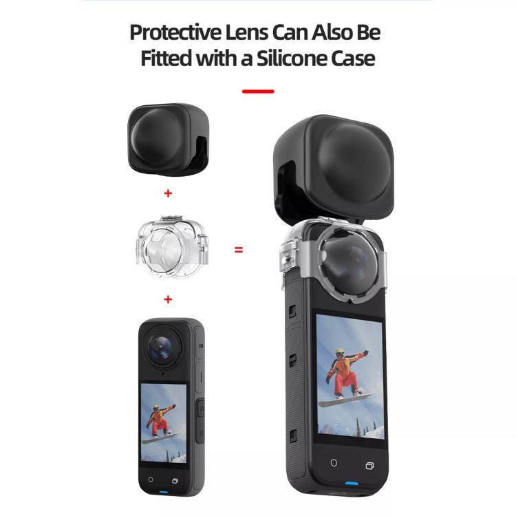 For Insta360 X4 HEPAIL AC37 Lens Anti-fog Snap-on Protective Mirror Front and Rear Lens Protectors - Len Accessories by HEPAIL | Online Shopping UK | buy2fix