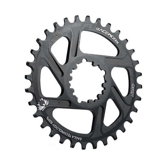 RACEWORK 7075-T6 For SRAM Mountain Bike Single Plate Round Bicycle Sprocket, Spec: 3mm 32T