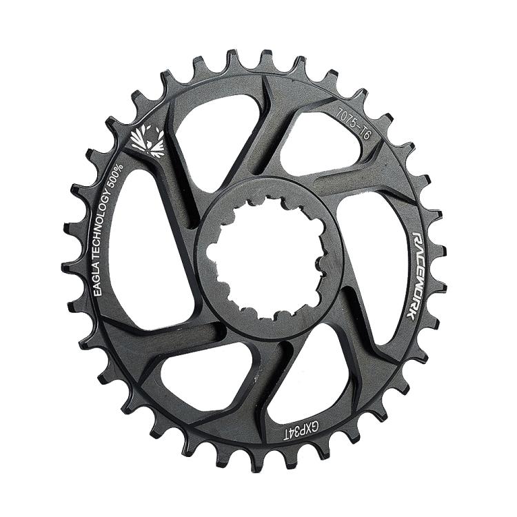 RACEWORK 7075-T6 For SRAM Mountain Bike Single Plate Round Bicycle Sprocket, Spec: 6mm 34T - Bicycle Chains & Rounds by RACEWORK | Online Shopping UK | buy2fix
