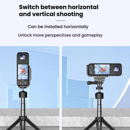 For Insta360 X4 / X3 HEPAIL AC56 Vertical Horizontal Magnetic Metal Bracket - Mount & Holder by HEPAIL | Online Shopping UK | buy2fix