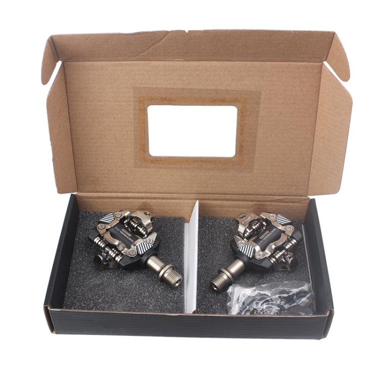 RACEWORK M8100 Mountain Bike Self-locking Pedal Ultra-light DU Bearing SPD Pedal, Color: Black Gold - Pedals by RACEWORK | Online Shopping UK | buy2fix